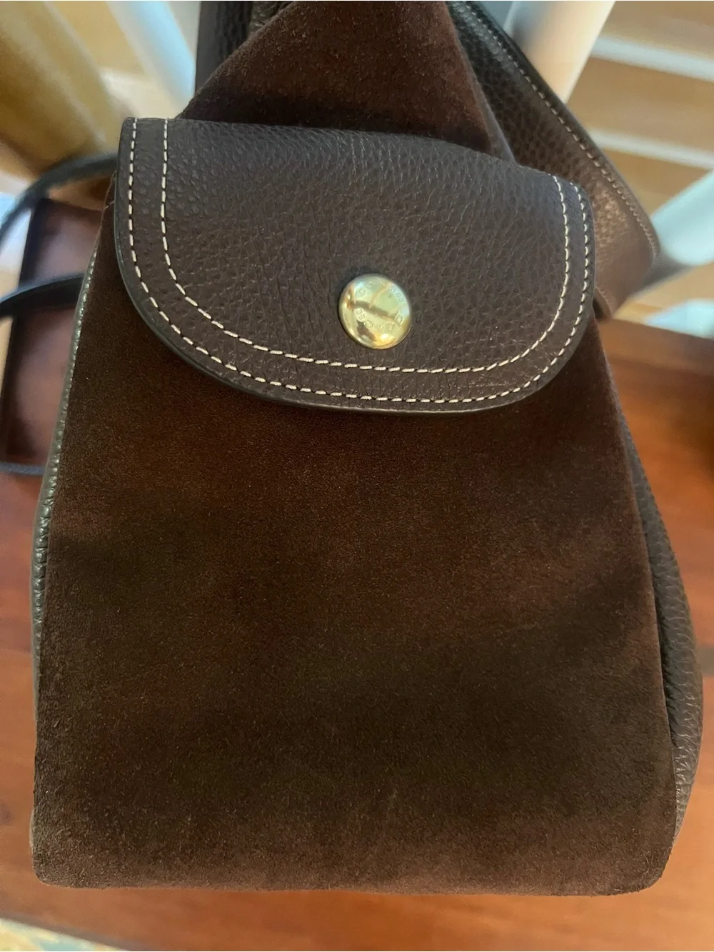 Dark Brown Leather Coach Bag with additional/original shoulder strap